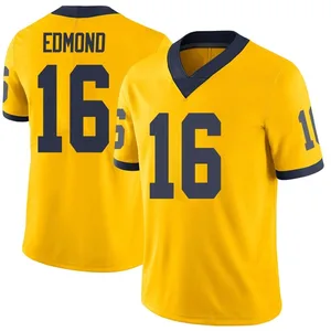 Youth Jo'Ziah Edmond Michigan Wolverines Youth Limited Brand Jordan Maize Football College Jersey