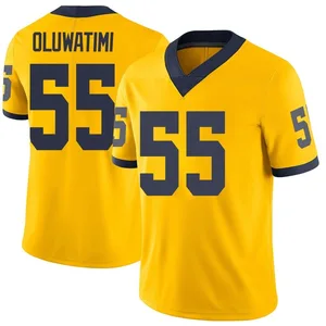 Youth Olusegun Oluwatimi Michigan Wolverines Youth Limited Brand Jordan Maize Football College Jersey